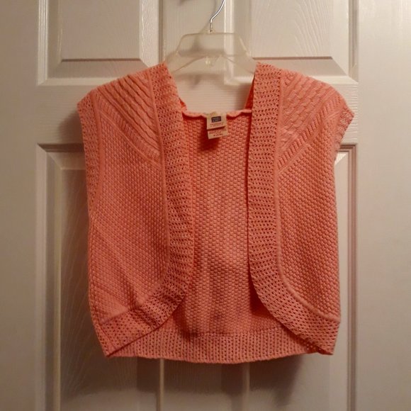Faded Glory Sweaters Womens Pink Sleeveless Sweater Vest Wrap By